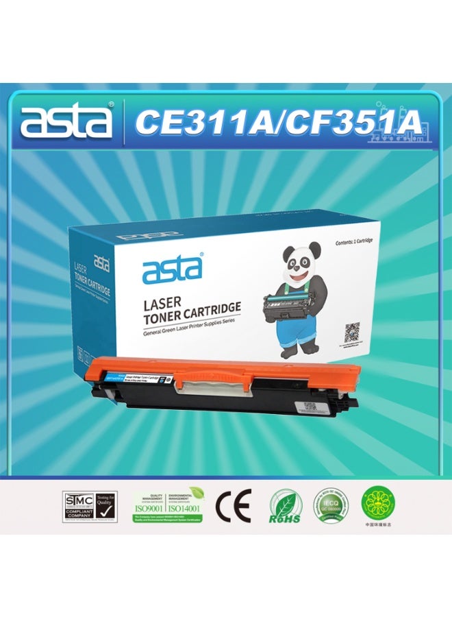 ASTA 126A CE311A CP1025 Toner Universal CF351A 130A Compatible For HP Color LaserJet Pro CP1025NW M175 M275 Printer Premium Office Consumable Printing CE C E 311 A 126 130 CF F 351 Replacement - Image 1