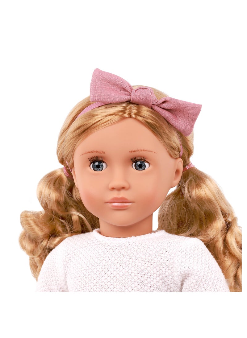 Our Generation - Effie 18 Inch Fashion Doll Pink Bow & Skirt Outfit Fun Dress-Up And Imaginative Play Soft Body With Movable Limbs, Fabric Clothing Age 3 Years And Up - Image 1