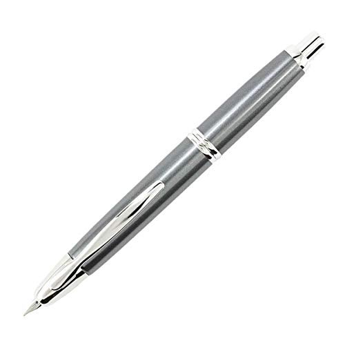 PILOT Vanishing Point Collection Refillable & Retractable Fountain Pen, Gun Metal Gray Barrel with Rhodium Accents, Blue Ink, Fine Nib (60433) - Image 1
