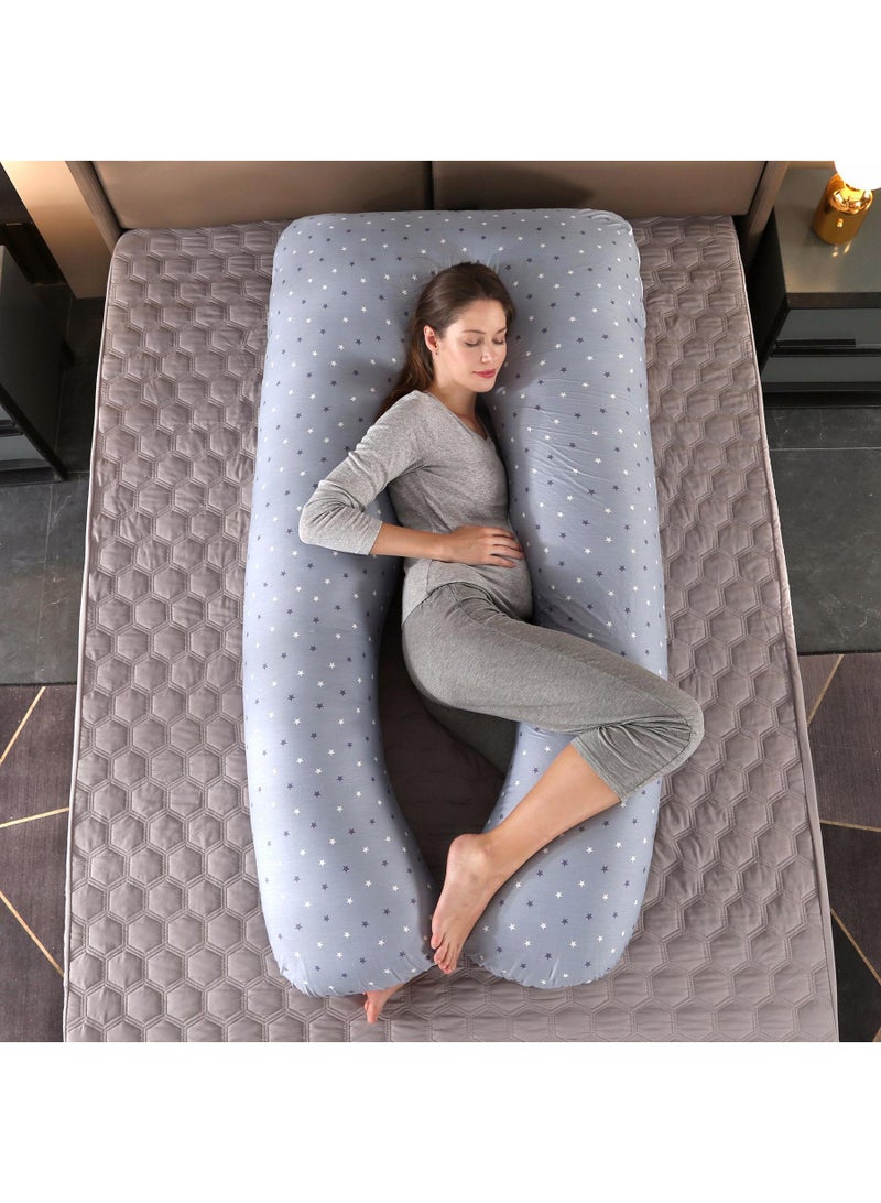 U-Shaped Full Body Pregnancy Cotton Pillow 80x155cm - Image 1