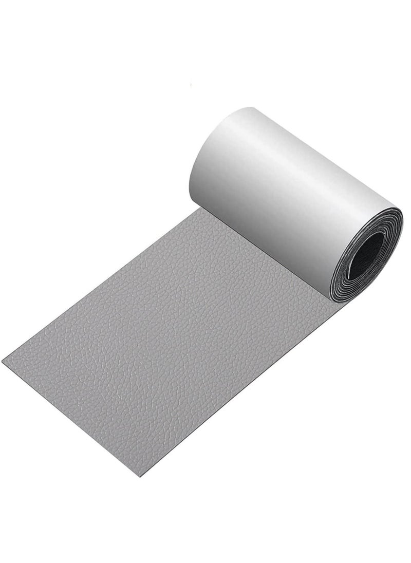 KASTWAVE - Leather Repair Tape, Patch Kit Light Gray 3 x 60 inch Leather Repair Patch Self Adhesive for Furniture, Couch, Sofa, Car Seats,Computer Chair, Vinyl Repair Kit - Image 1
