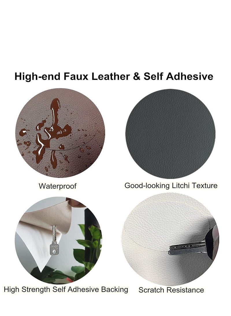 KASTWAVE - Leather Repair Tape, Patch Kit Light Gray 3 x 60 inch Leather Repair Patch Self Adhesive for Furniture, Couch, Sofa, Car Seats,Computer Chair, Vinyl Repair Kit - Image 1