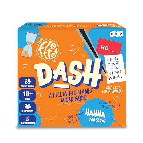 Binca Fletter Dash - Hilarious Word Game, Fast-paced Fun for Teens, Adults & Families, Fill-in-The-Blanks Word Game, Perfect for Parties, Gifts for Game Lovers, 3-6 Players - Image 1