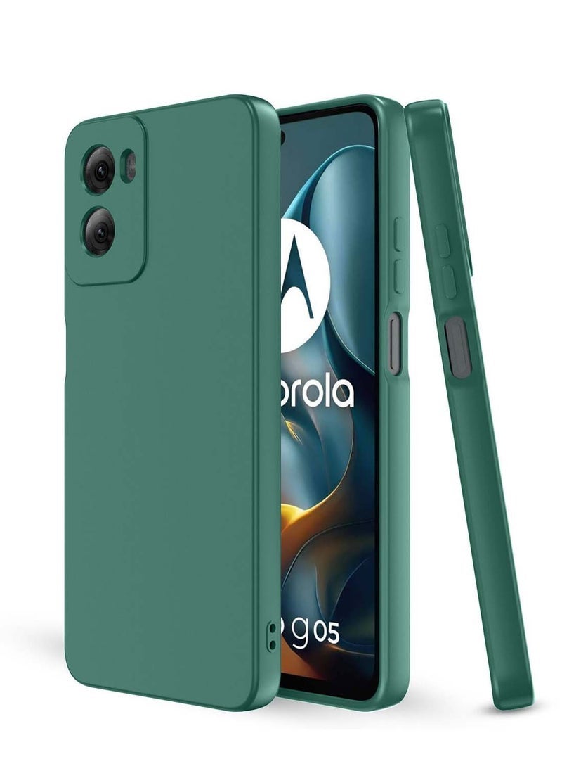 Raxoom Motorola Moto G05 / Moto E15 4G 2025 Soft Liquid Silicone Case â€“ Shockproof & Scratch-Resistant Slim Back Cover with Microfiber Lining â€“ Full Camera & Screen Edge Protection, Anti-Fingerprint, Lightweight and Flexible Silicone Gel Case for Comfortable Grip â€“ Dark Green - Image 1