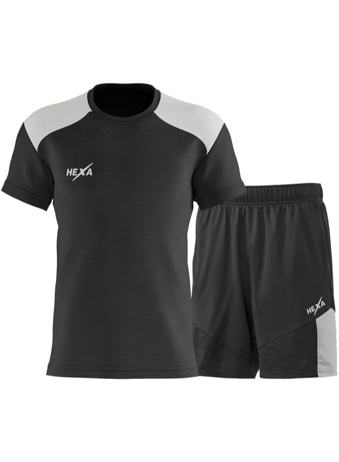 Hexa SportsWear HEXA Fusion Set for Men & Women - Full Kit (Jersey + Shorts) - Dry-Fit, Patterned Design - 100% Polyester- 10006 - Image 1