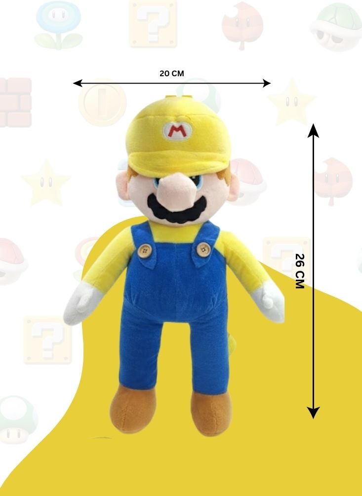 بريميم حقيبة ظهر واريو ثلاثية الأبعاد للأطفال - حقيبة مدرسية محشوة ناعمة من سلسلة سوبر ماريو، طقم أصفر وبنفسجي - Image 4