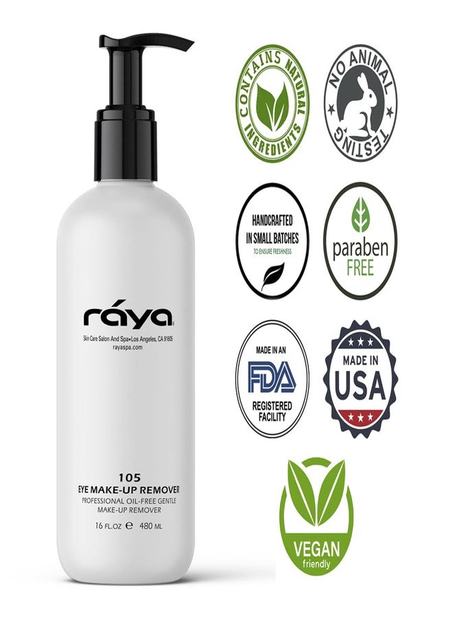 Raya Eye Make-Up Remover 16 oz (105) | Oil-Free, Make-Up Removing Cleansing Fluid | Gently Removes Non-Water-Proof Mascara | Great For Sensitive Skin - Image 4