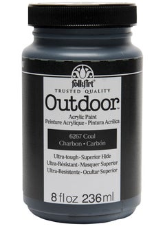 FolkArt Folkart Outdoor Paint 8Oz - Coal (Pack of 3 )  - Image 1