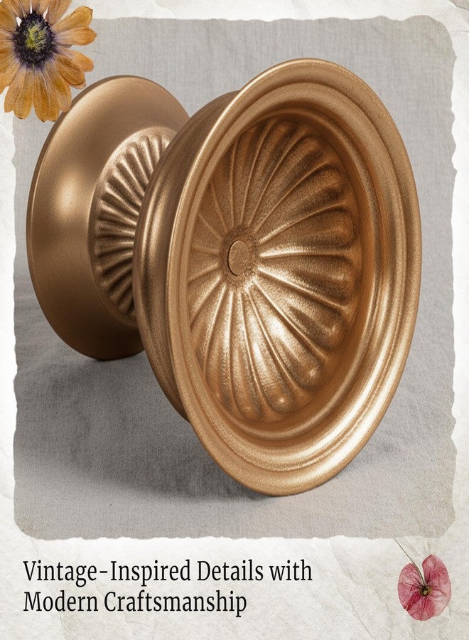 WORTH Small Urn Vases for Centerpieces Set of 2, Classic Metal Trumpet Flower Pots for Table, Bowl Vase for Wedding Party Event Home Deco (Golden, 7.8" Dia x 6.1" H) - Image 5