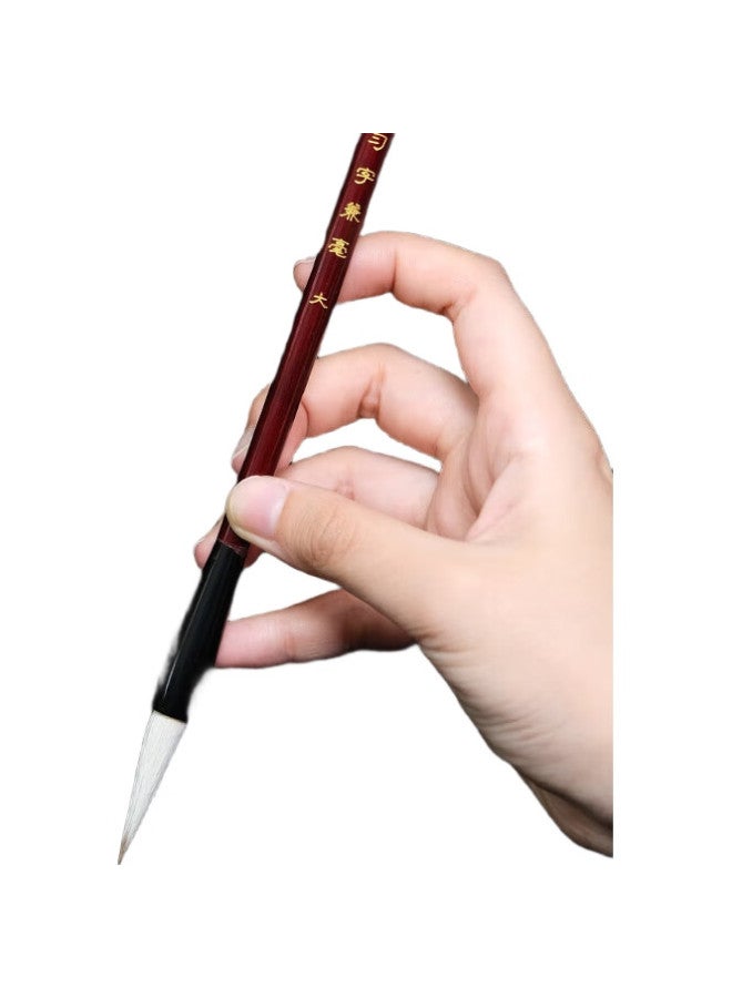 Yide Pavilion [Lowest Price Online] Yidege Calligraphy Brush Set With Sheep And Goat Hair For Regular Script, Running Script, Clerical Script, Seal Script, And Large, Medium, And Small Script. Beginner'S Set With Three Brushes For Calligraphy Practice, Four Treasures Of The Study - Image 3