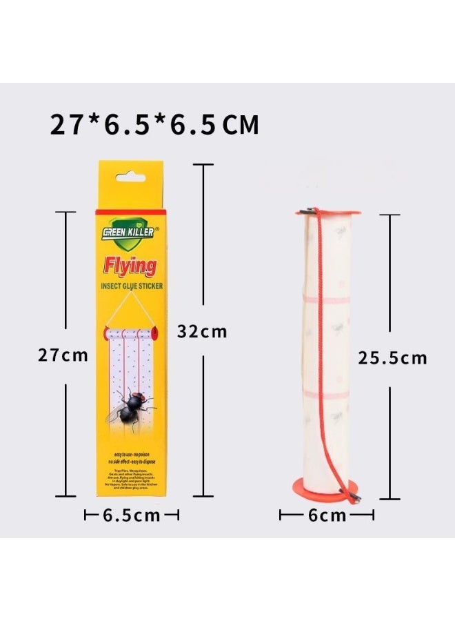 GREEN KILLER Eco-Friendly Flying Insect Glue Trap，Sticky Fly Paper Strips with Hanging Hooks for Mosquitoes, Flying Insect Glue Roller, Gnats & Fruit Flies，Safe, Non-Toxic Indoor Pest Control Solution for Home & Kitchen - Image 3