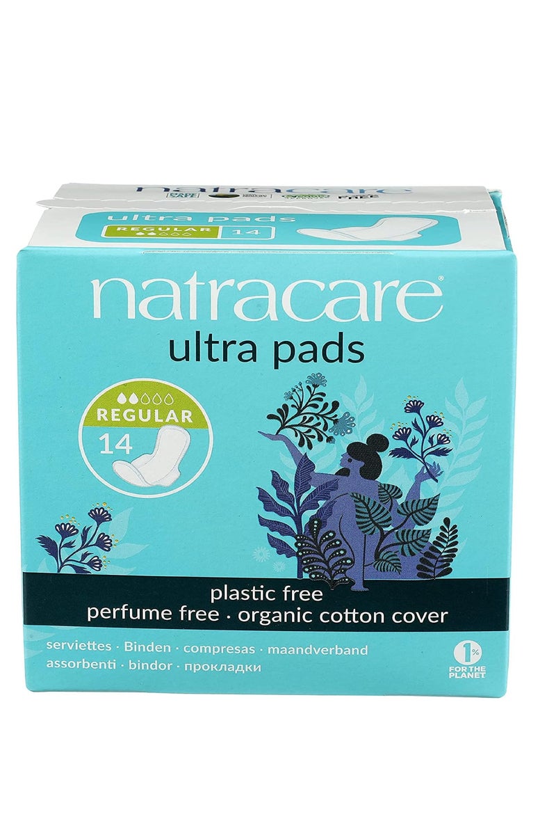 ناتراكير فوط ناتراكير القطنية الطبيعية النسائية الفائقة العادية بالأجنحة من ناتراكير، 14 قطعة، 14 قطعة - Image 1