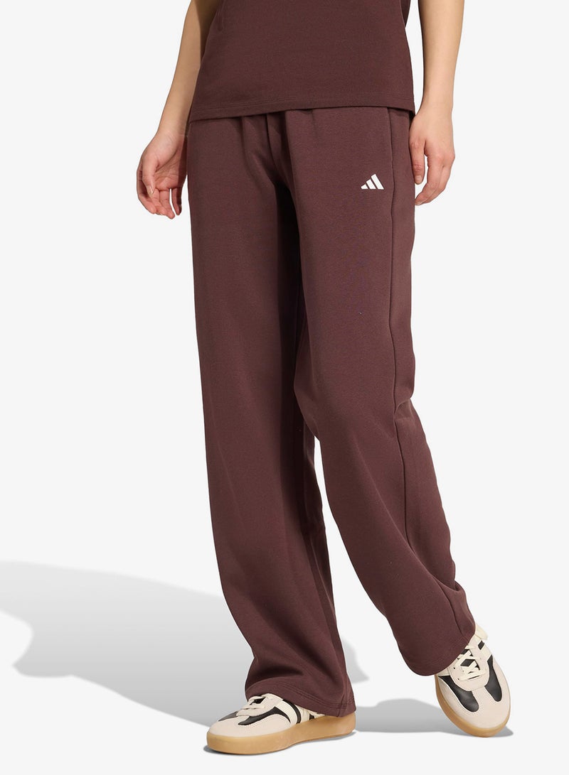 Adidas Essentials Small Logo Feel Cozy Open-Hem Joggers - Image 1