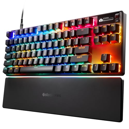 SteelSeries Apex Pro TKL Gen 3 OmniPoint 3.0 HyperMagnetic Switches — Adjustable Actuation — Rapid Trigger — Game-Ready Presets — Protection Mode — Rapid Tap/SOCD — OLED — RGB — PBT Keycaps — USB-C - Image 1