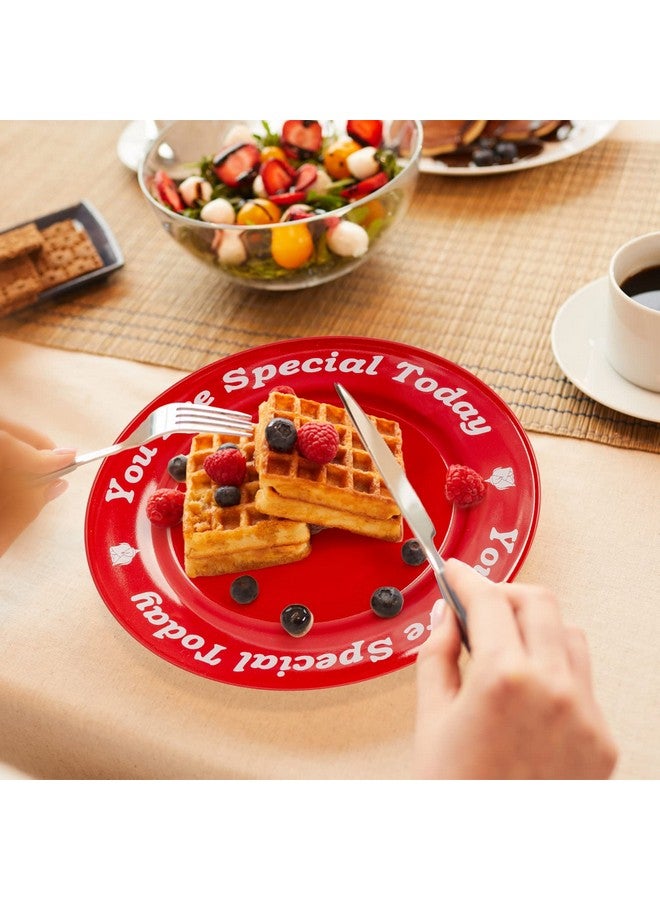 CQNET CQNET You Are Special Today Red Plate, Gift for Birthday/Wedding/Anniversary/Engagements/Holiday/Dinner/Occasions, Home Decor, Ceramic, 10.5" - Image 2