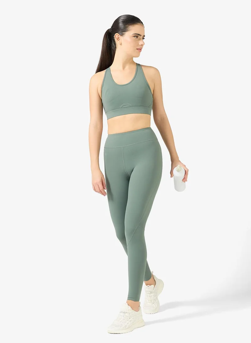 Sun and Sand Sports Green Women's Active Medium-Support Sports Bra for Women | Best Price UAE