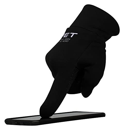 ZaySoo Full Finger Gloves with Touch Screen Feature Sports Roing Print - Black - Image 2