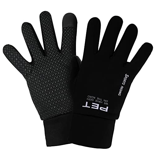 ZaySoo Full Finger Gloves with Touch Screen Feature Sports Roing Print - Black - Image 4
