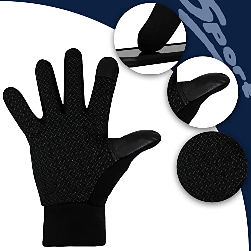 ZaySoo Full Finger Gloves with Touch Screen Feature Sports Roing Print - Black - Image 5