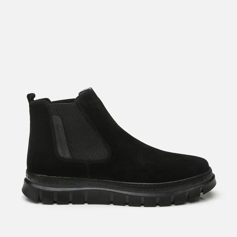 Hotiç 02BOH296100A100 GENUINE Leather Black Men's Casual Boots