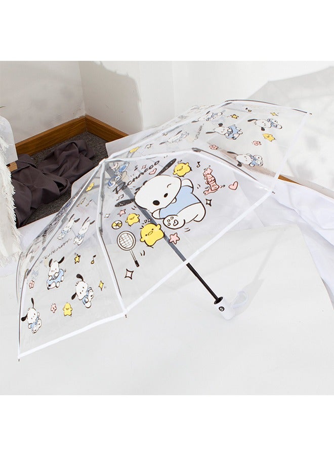 JS Cartoon Animal Automatic Folding Transparent Umbrella - Image 2