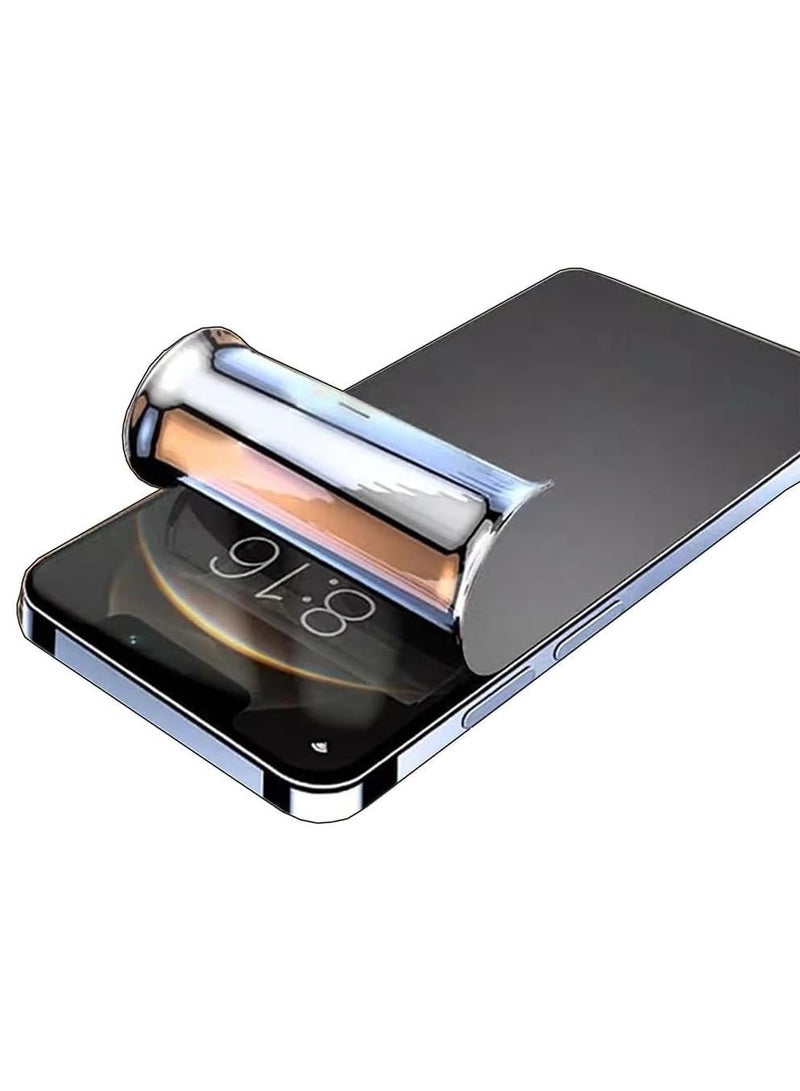 Muzz [عبوة 2] واقي شاشة سيراميك غير لامع للخصوصية لجهاز آيفون 15 برو ماكس، غير لامع، مضاد للتجسس، لاصق كامل، مرن، [ليس زجاجاً]، فيلم مرن لاصق كامل مضاد للتجسس لجهاز 15 برو ماكس (آيفون 15 برو ماكس) - Image 2