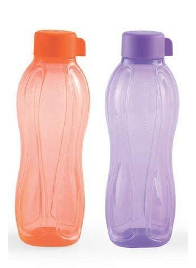 توبروير زجاجة مياه بلاستيكية آمنة من Tupperware، مجموعة من قطعتين (سعة كل منهما 1 لتر) - Image 2