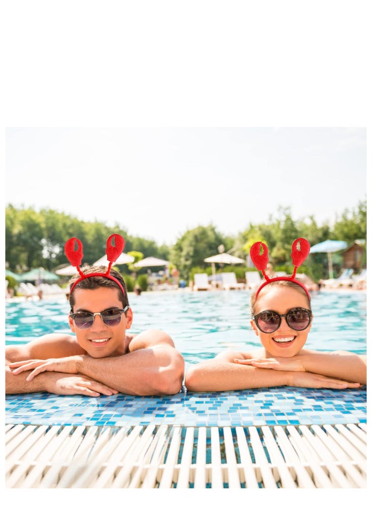 6 PCS Lobster Headbands and Eyeglass, Lobster Claws Headband Eyeglasses Red Party Headwear, Suitable for Cosplay Party Costume - Image 5