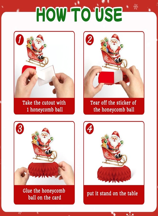 KSKSPE 9 PCS Christmas Decorations,KSKSPE 3D Christmas Theme Party Decor For The Table,Snowman Santa Claus Gift Elements - Image 3
