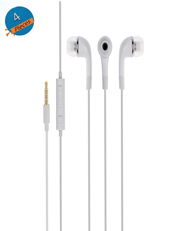 Taimi Wired In-Ear Headphones Premium Sound Quality White (Pack of 4)  - Image 1