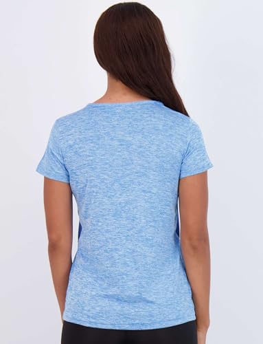 REALESSENTIALS Real Essentials 5 Pack: Women's Dry Fit Short Sleeve V Neck Workout Top - Fitness Pilates Gym Athletic Yoga T-Shirt (Plus Available), Set 4, XL - Image 4