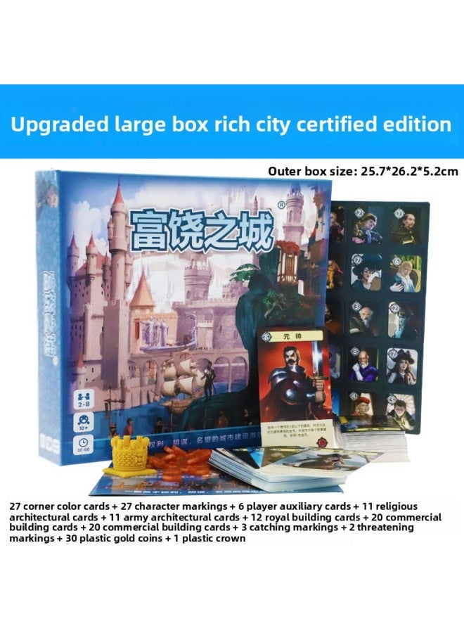 Rich City Board Game Card Game Rich City Chinese Edition High Quality Edition With Dark City Expansion Cards