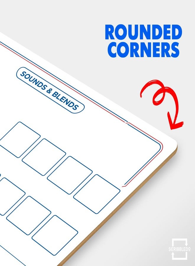 SCRIBBLEDO Elkonin Boxes Dry Erase Board 9x12 Inch Phonics Games Sounds and Blends Syllables Writing Practice Reusable Spelling Words Learn to Read and Write Homeschool & Classroom Supplies - Image 4