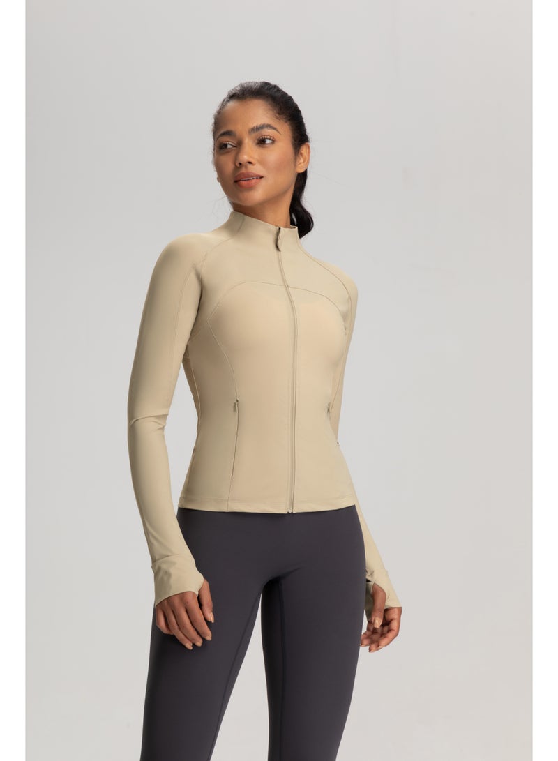 Women's UPF 50+ Cooling Sun Protection Jacket - Slim Fit Stand Collar Breathable Full-Zip Sport Coat for Running Yoga - Image 3