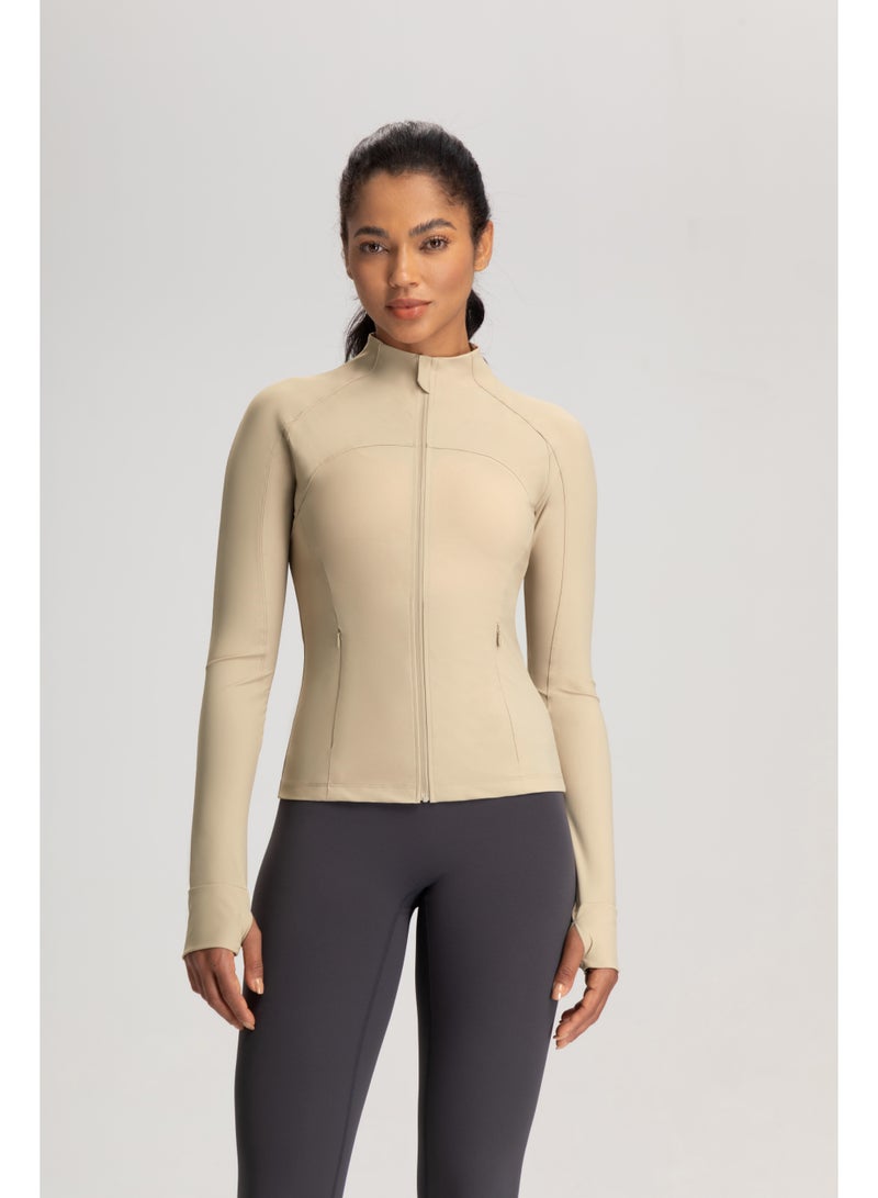 Women's UPF 50+ Cooling Sun Protection Jacket - Slim Fit Stand Collar Breathable Full-Zip Sport Coat for Running Yoga - Image 4