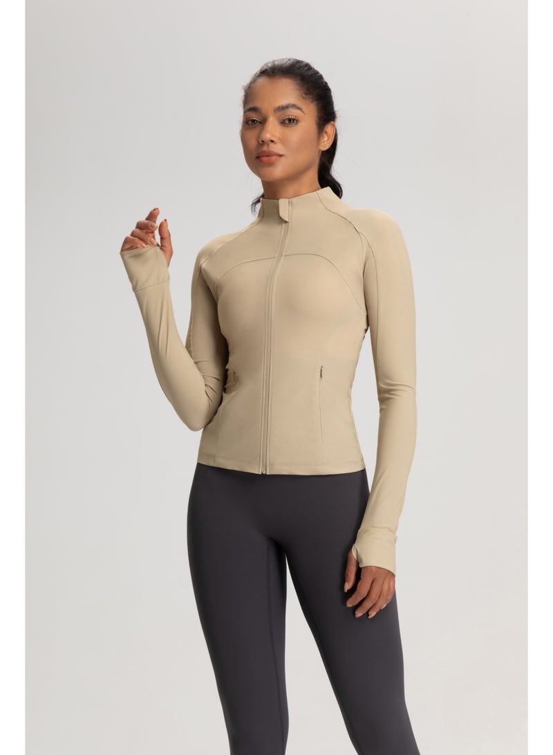 Women's UPF 50+ Cooling Sun Protection Jacket - Slim Fit Stand Collar Breathable Full-Zip Sport Coat for Running Yoga - Image 2