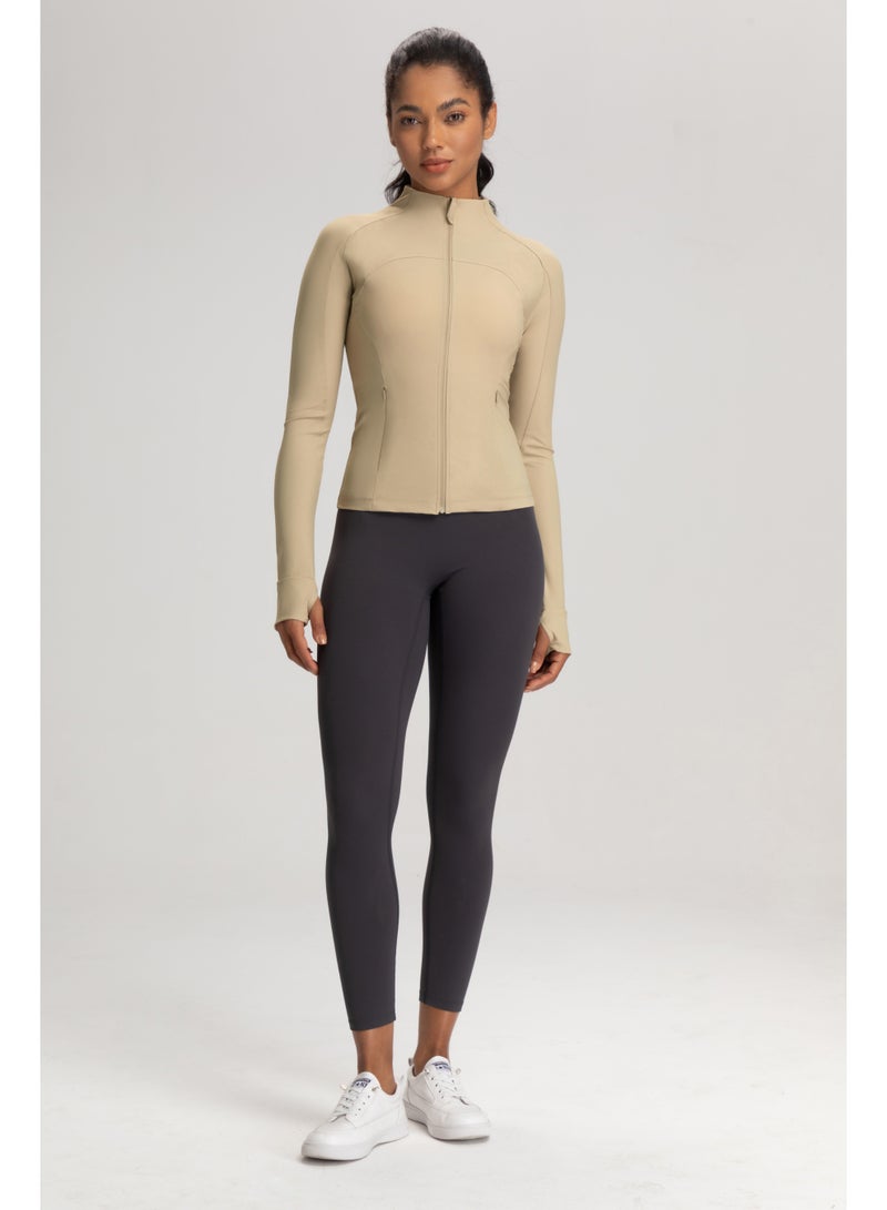 Women's UPF 50+ Cooling Sun Protection Jacket - Slim Fit Stand Collar Breathable Full-Zip Sport Coat for Running Yoga - Image 5