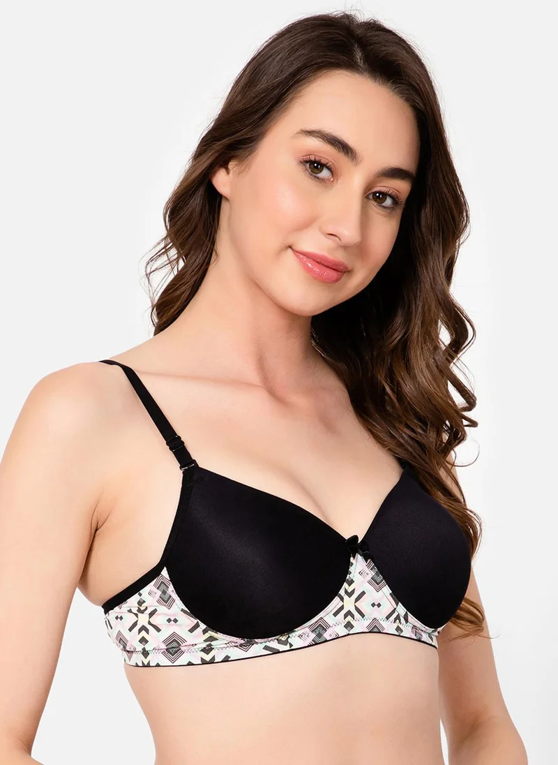 Clovia Clovia Padded Non-Wired Full Cup Multiway T-shirt Bra in Multicolour