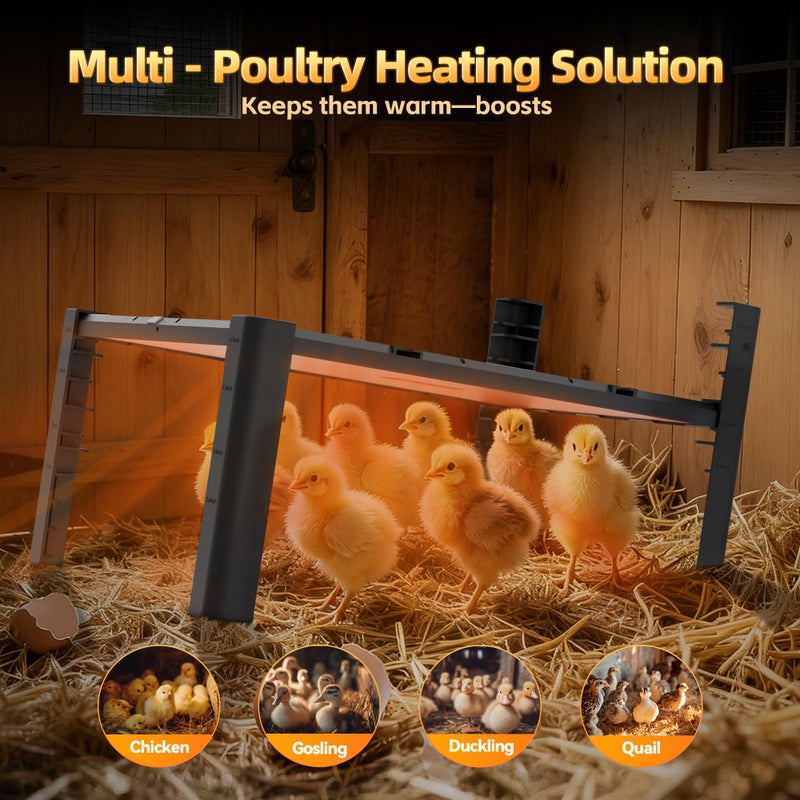 petnf Brooder Plate for Chicks â€“ Adjustable Chick Heat Plate, Heat Plate for Chicks with 95â€“167â„‰ Temperature Control, Height Adjustable Chicken Brooder Heater, Anti-Roost Design, Safe ABS Chick Brooder - Image 2