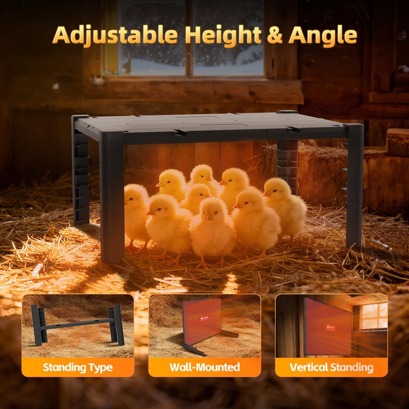 petnf Brooder Plate for Chicks â€“ Adjustable Chick Heat Plate, Heat Plate for Chicks with 95â€“167â„‰ Temperature Control, Height Adjustable Chicken Brooder Heater, Anti-Roost Design, Safe ABS Chick Brooder - Image 5