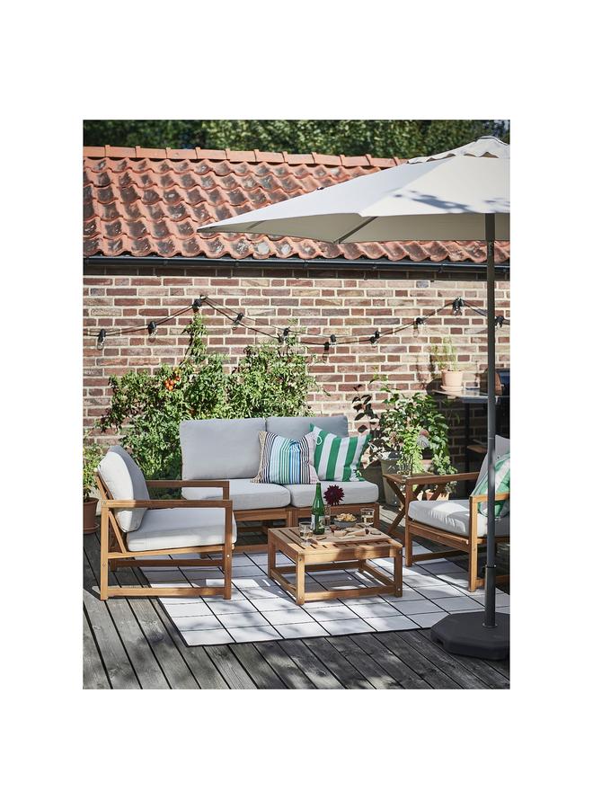 Zaboon Lounge Chair, Outdoor, Light Brown Stained - Image 3