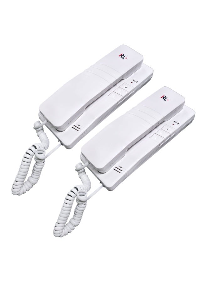 CRONY RL-0510B 2 Pack Landline Wireless Intercom System 2.4Ghz Loudly Voice Doorbell Kit Two Way Digital Doorbell Real-time Home Phone Easy to Use Office Intercoms for Business - Image 1