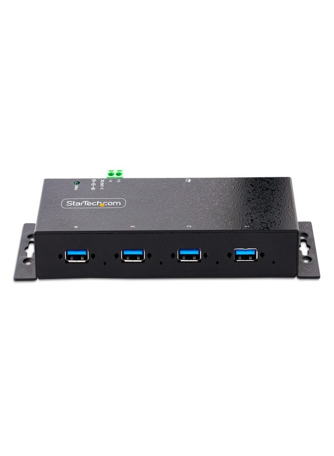 StarTech.com 4-Port Industrial USB 3.0 5Gbps Hub - Rugged USB Hub w/ESD and Surge Protection - DIN/Wall/Desk Mountable USB-A Hub - USB Expander w/Locking Ports, Heavy Duty (5G4AINDNP-USB-A-HUB) - Image 3