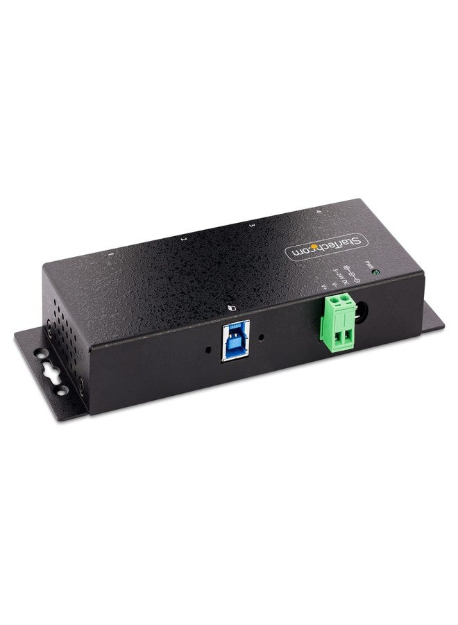StarTech.com 4-Port Industrial USB 3.0 5Gbps Hub - Rugged USB Hub w/ESD and Surge Protection - DIN/Wall/Desk Mountable USB-A Hub - USB Expander w/Locking Ports, Heavy Duty (5G4AINDNP-USB-A-HUB) - Image 2