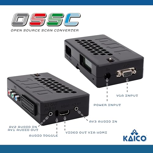 KAICO كايو إصدار OSSC 1.8 محول مسح مفتوح المصدر مع SCART- مكون، VGA إلى HDMI لألعاب الريترو- مضاعف خط RGB بدون تأخير لتحسين تجربة اللعب الكلاسيكية - Image 4