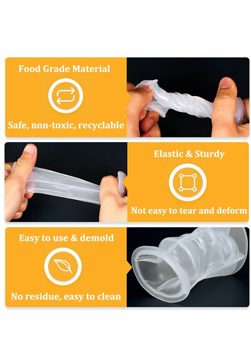 Excefore - 2 Pcs Candle Molds for Candle Making, 3D Island Statue Durable Silicone Mould Casting Wax Mold DIY Craft Project for Decoration - Image 1