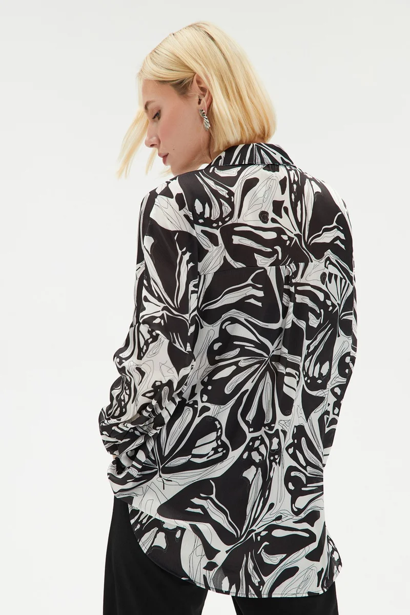 JUNE Exclusive Patterned Oversize Shirt