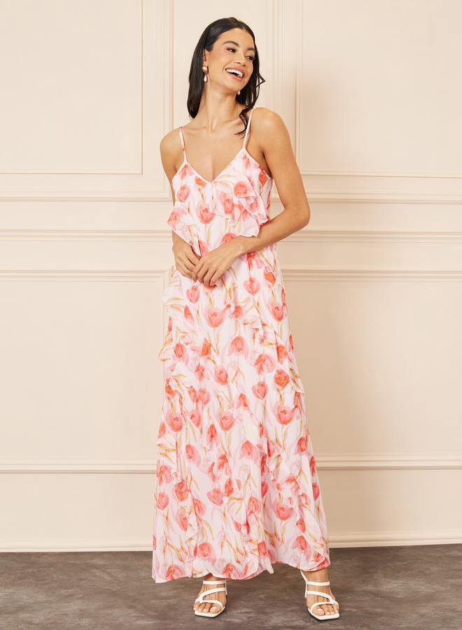 Styli Floral Ruffle Maxi Dress  - Image 1