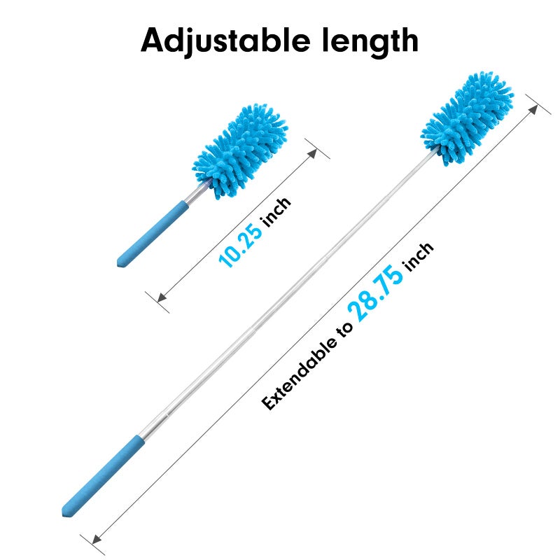 Tukuos Microfiber Duster for Cleaning, Tukuos Hand Washable Dusters with 2pcs Replaceable Microfiber Head, Extendable Pole, Detachable Cleaning Brush Tool for Office, Car, Window, Furniture, Ceiling Fan - Image 5
