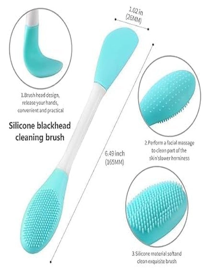 ZINZA Silicone Face Mask Brush, Facial Mask Applicator, Makeup Removel Scrubber, Lips Face Cleansing Exfoliating Brush And Body Butter Applicator - Multicolor(2 PCS) (B) - Image 2